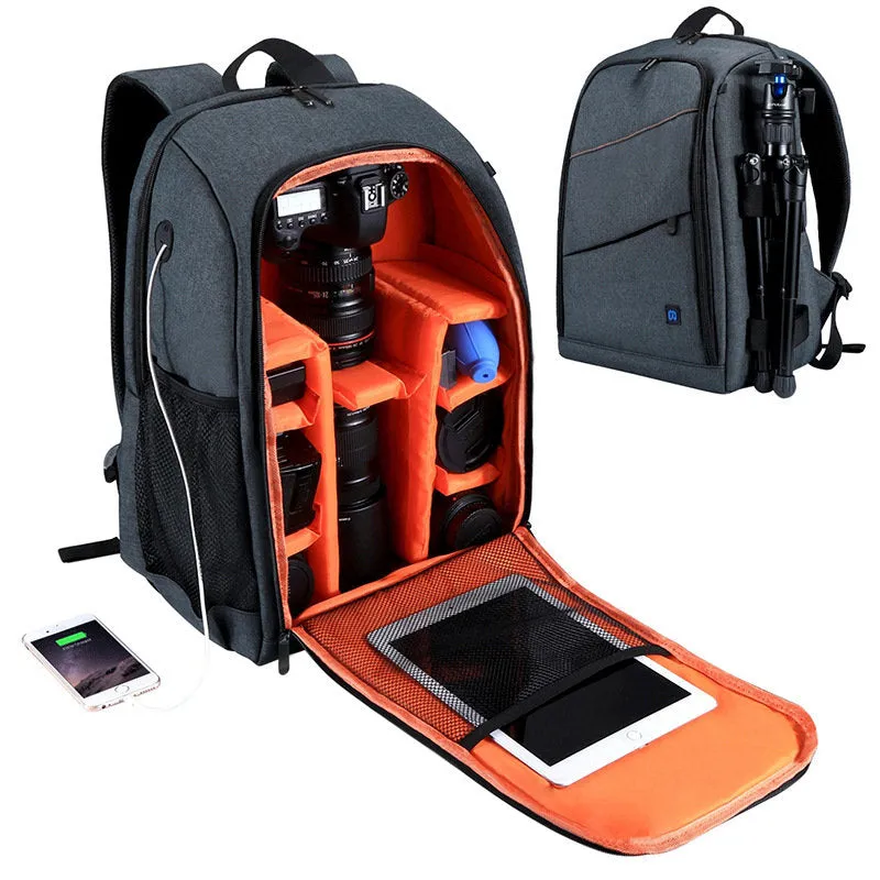 PULUZ Portable Waterproof Scratch-Proof Camera Backpack (2020 Version)