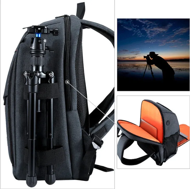 PULUZ Portable Waterproof Scratch-Proof Camera Backpack (2020 Version)
