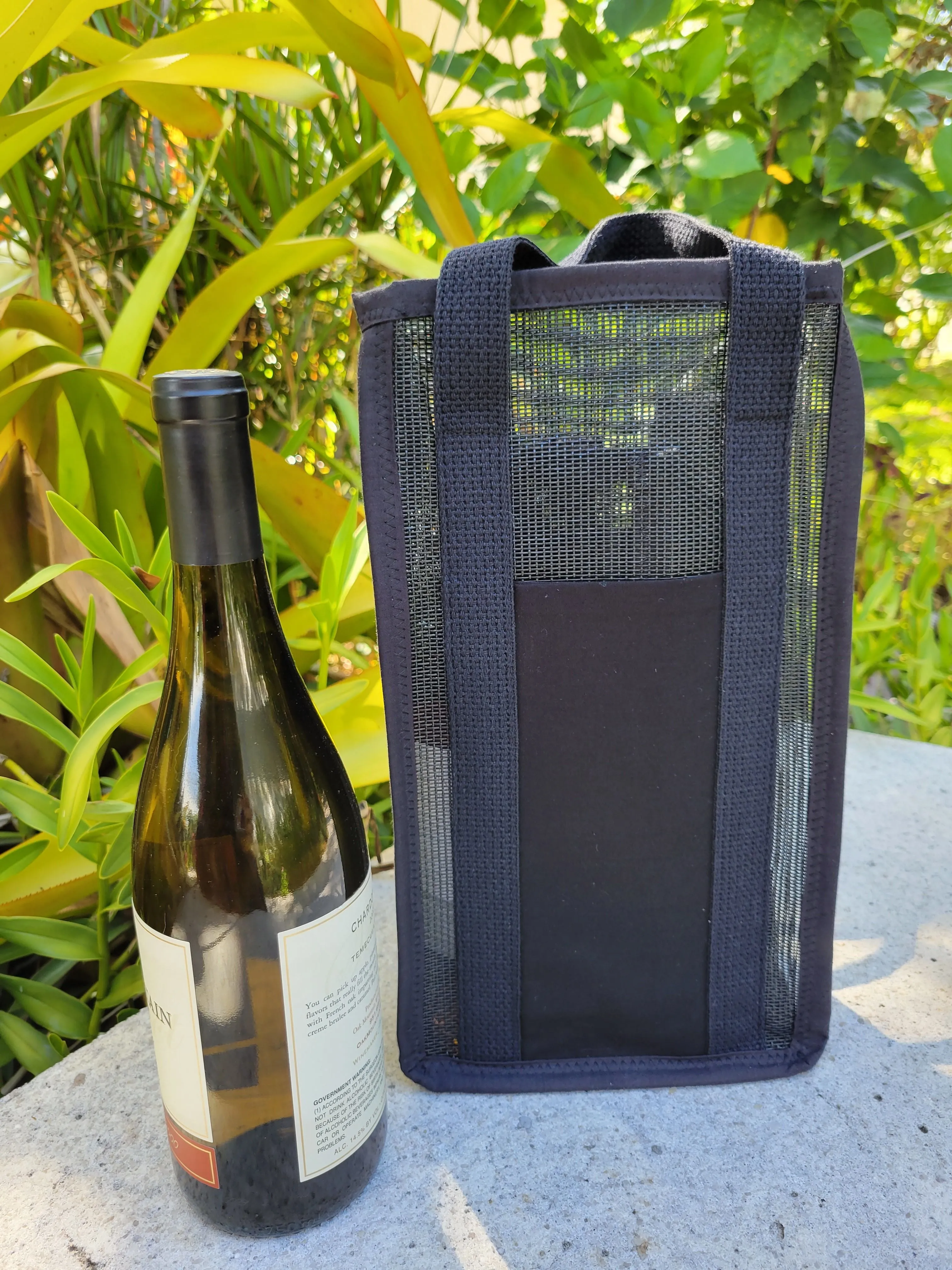 "Asian Crane" Double Bottle Tote
