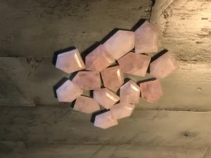 Rose Quartz House Shape Faceted Cabochon; FB2500