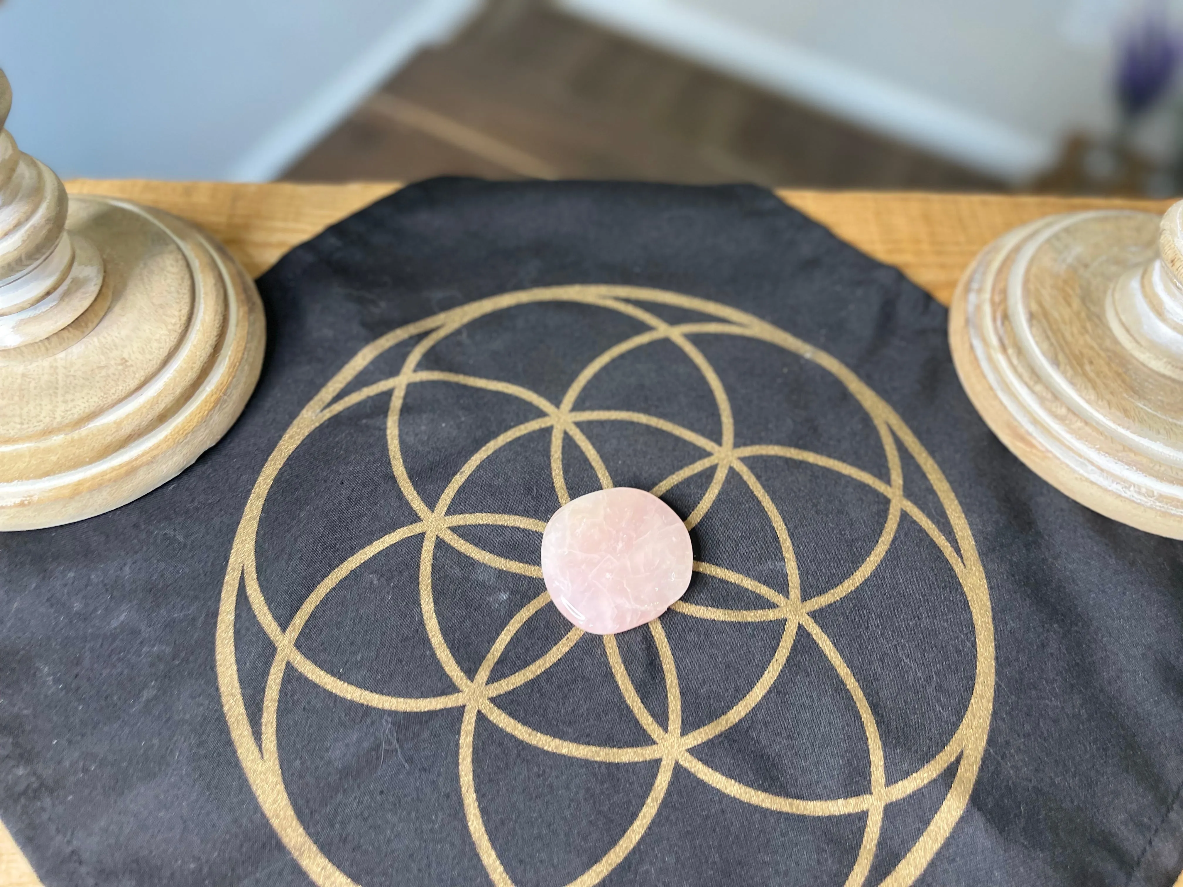 Rose Quartz Pocket (Soothing) Stone for comfort, calm, love & nurturing FB1779