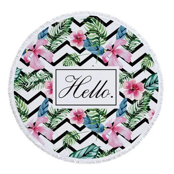 Round Microfiber Beach or Picnic Towel