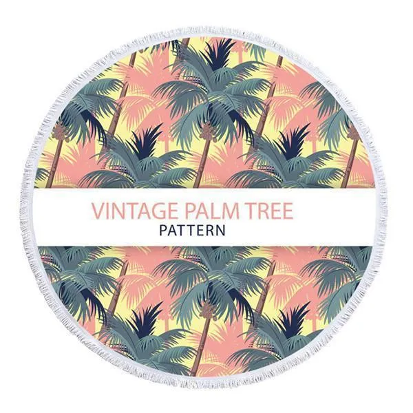 Round Microfiber Beach or Picnic Towel