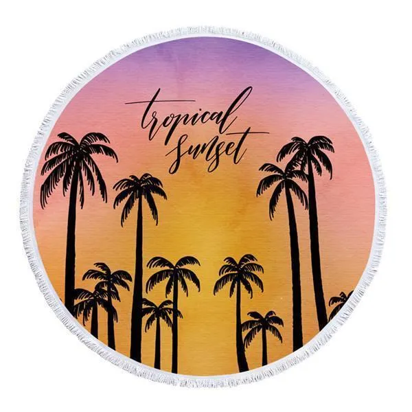 Round Microfiber Beach or Picnic Towel