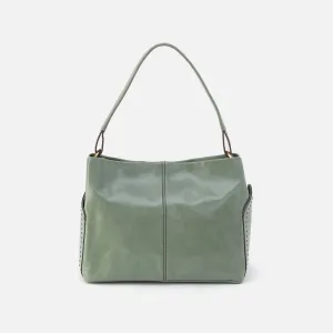 Seneca Shoulder Bag In Polished Leather - Jade