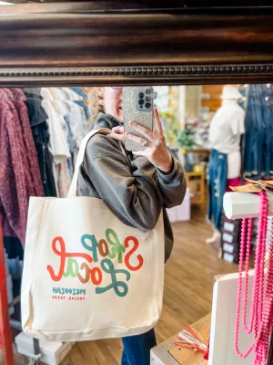 Shop Local Script Tote
