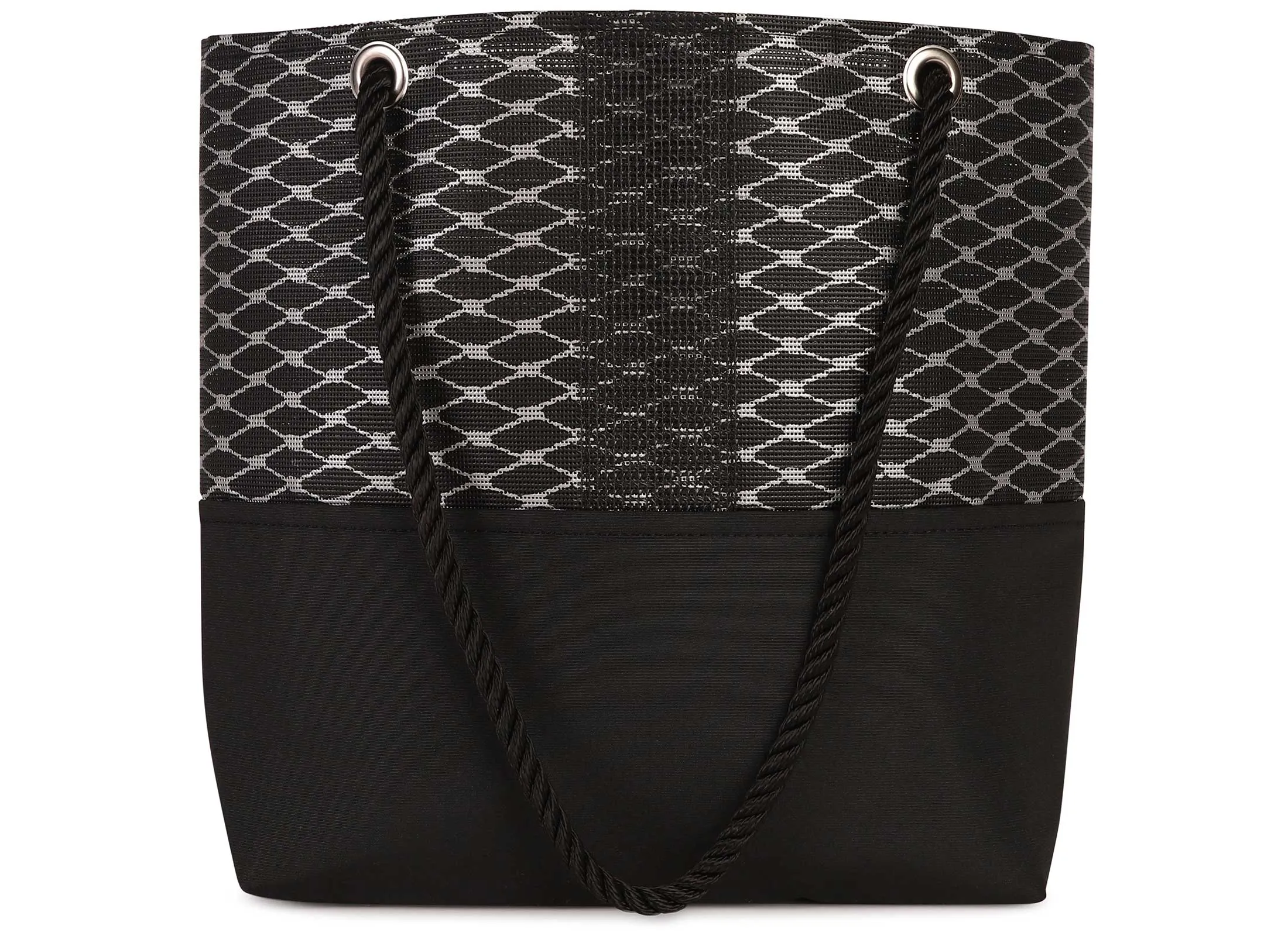 Silver & Black Metallic Tote