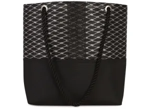Silver & Black Metallic Tote