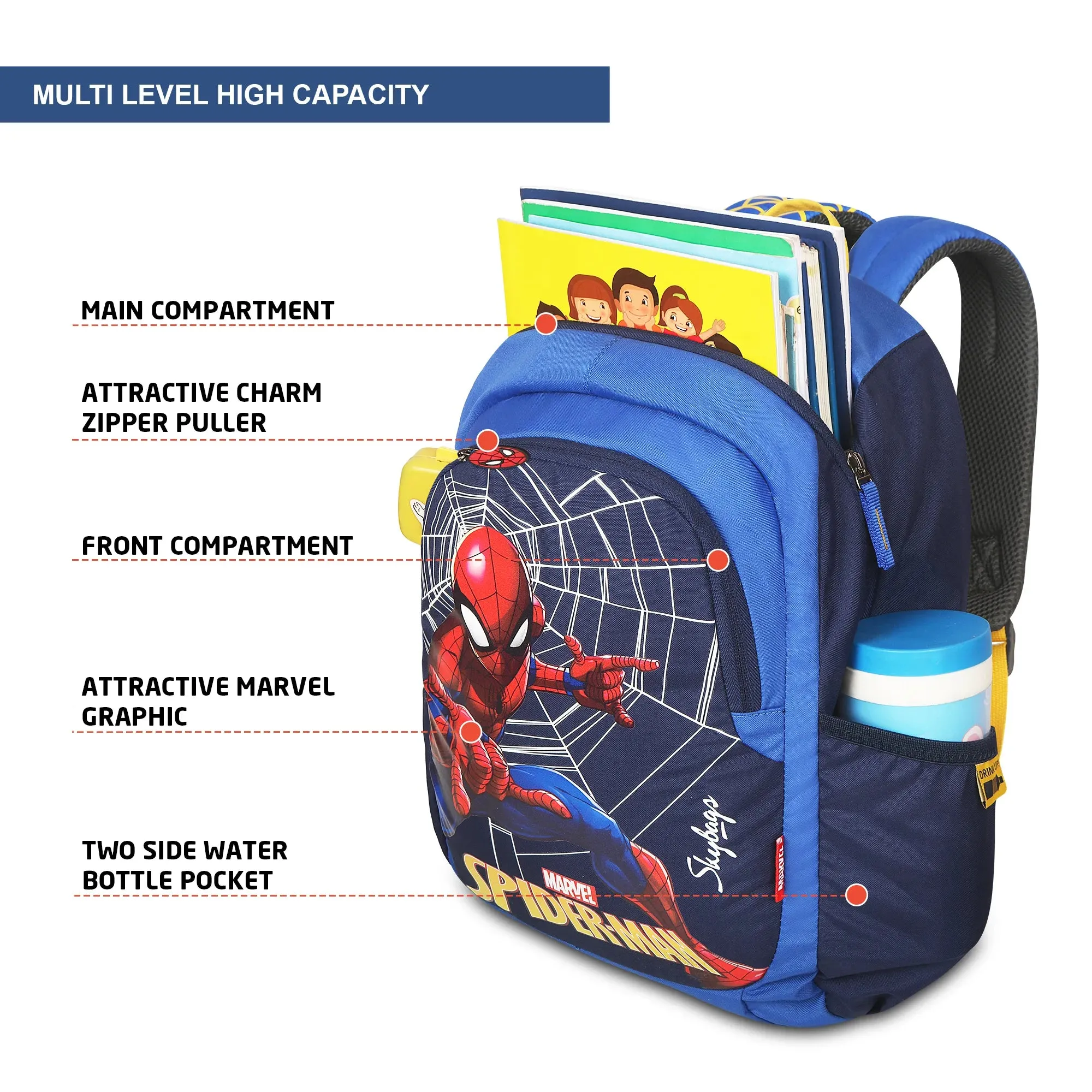 Skybags Marvel Champ  01 Backpack Blue