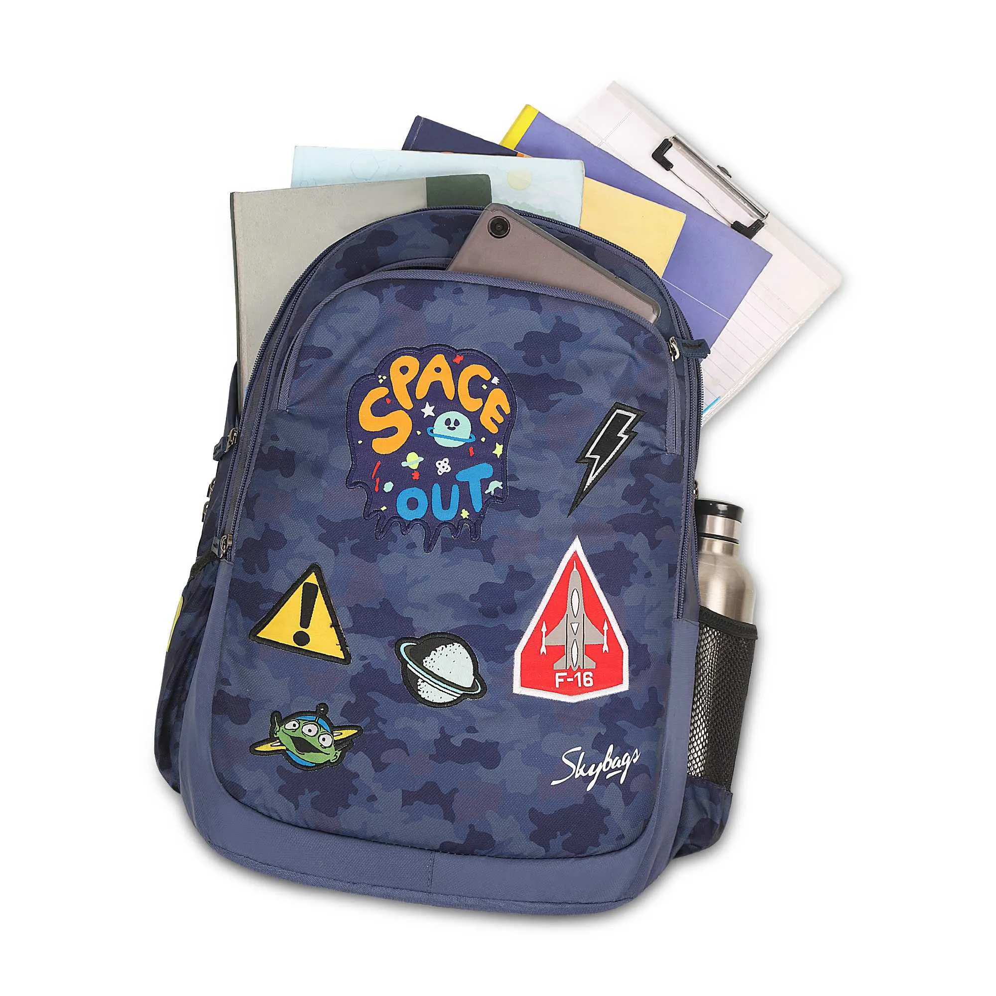 Skybags Squad  09  School Backpack Camo