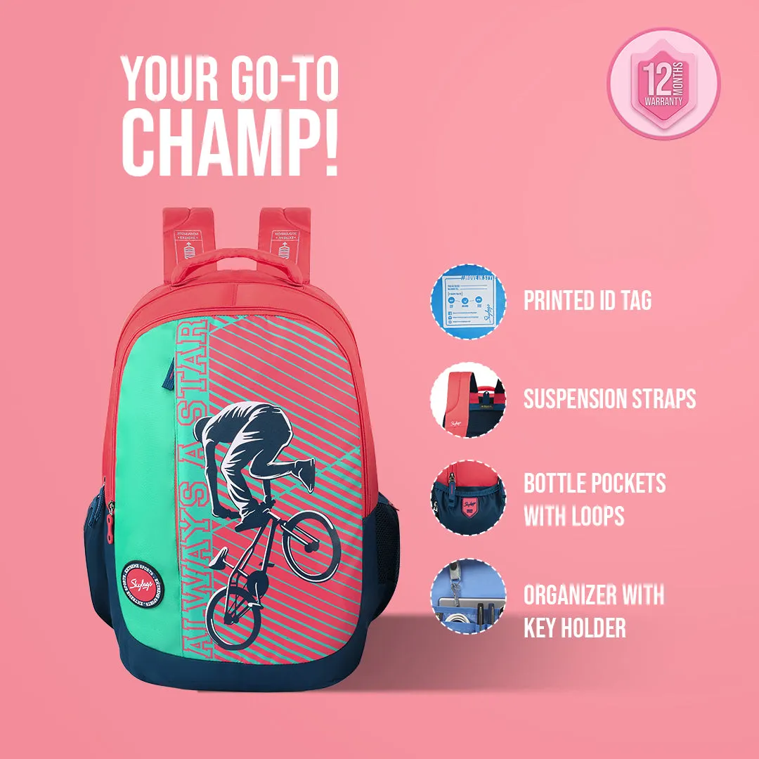 Skybags Squad Pro 02  School Backpack Teal