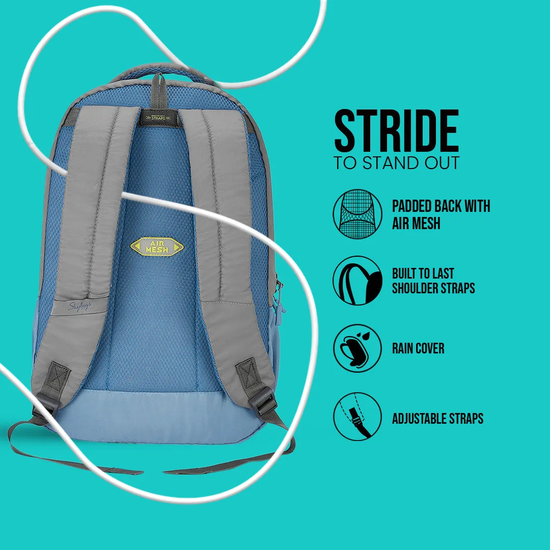 Skybags Strider Pro 07  Laptop Backpack (H) Grey