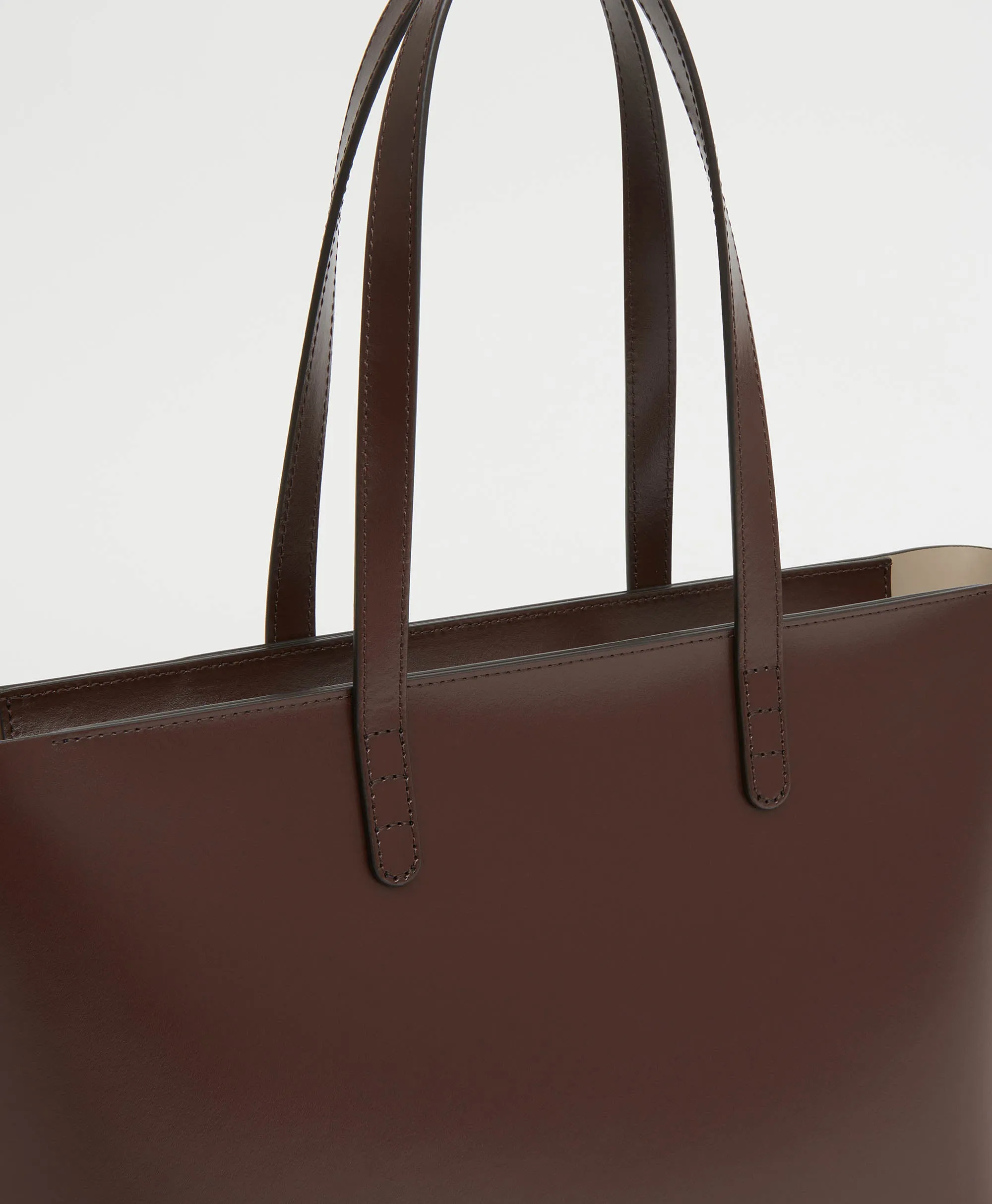 Small Zip Tote - Chocolate/Warm Grey