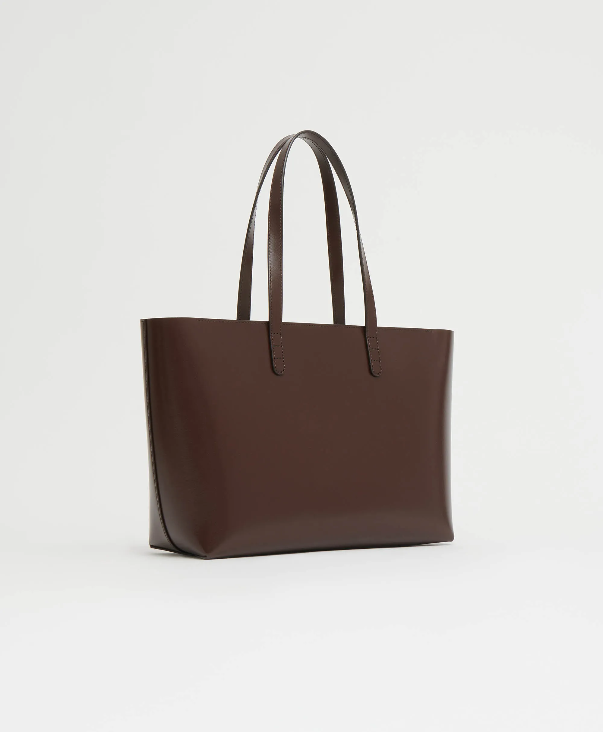 Small Zip Tote - Chocolate/Warm Grey