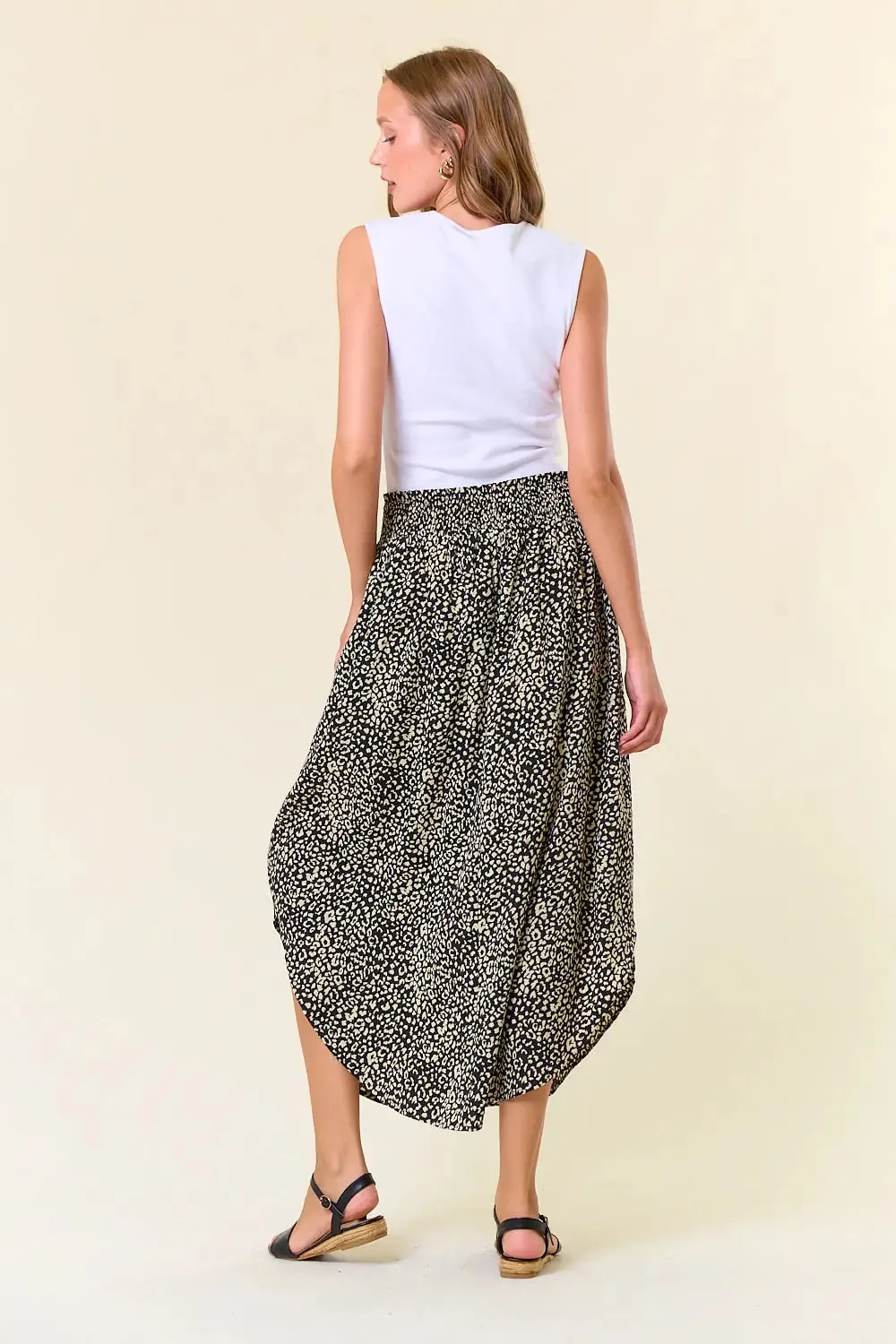 SMOCKED WAIST SKIRT