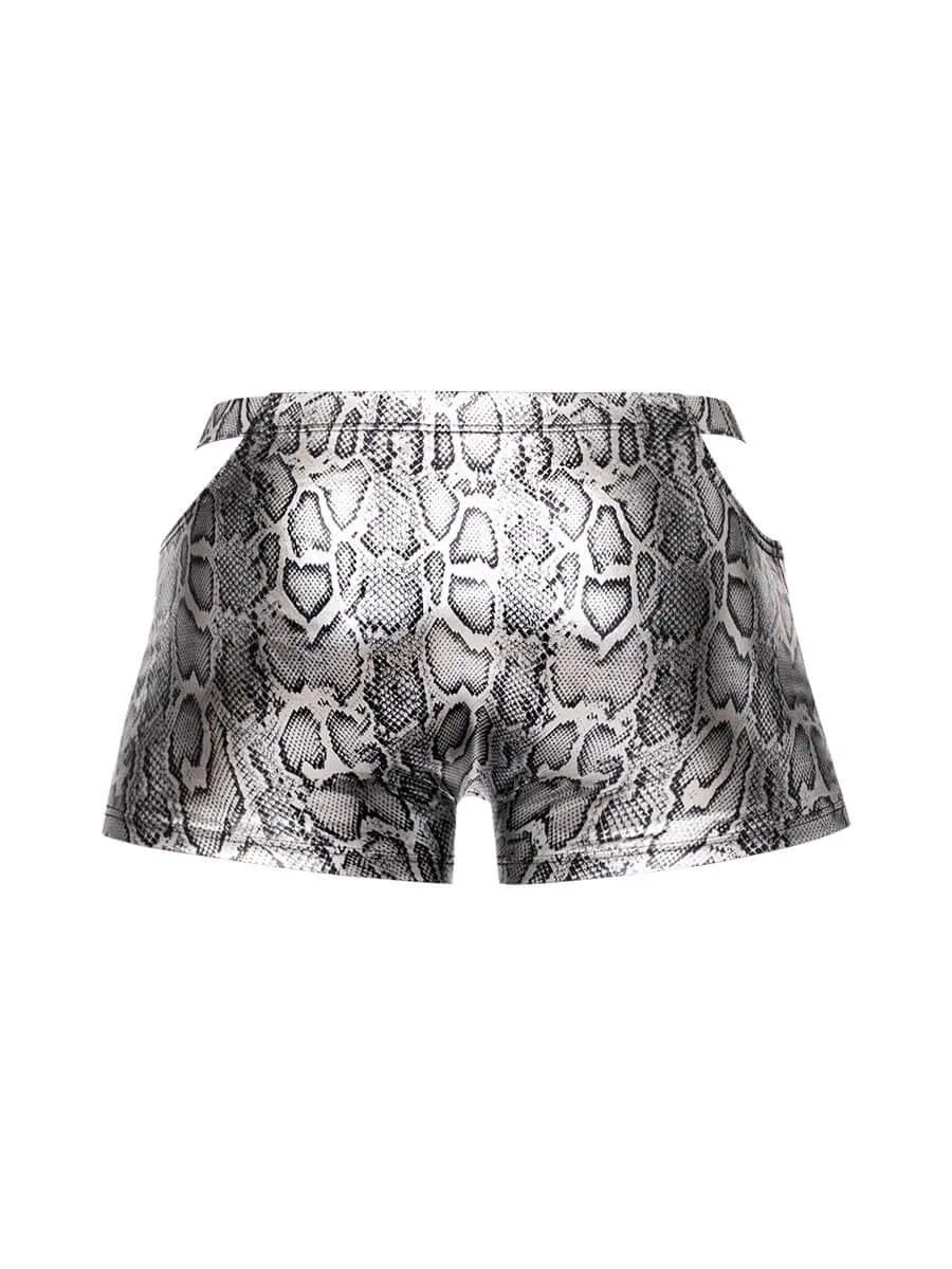 s'naked Pouch Short - X-Large - Silver/black