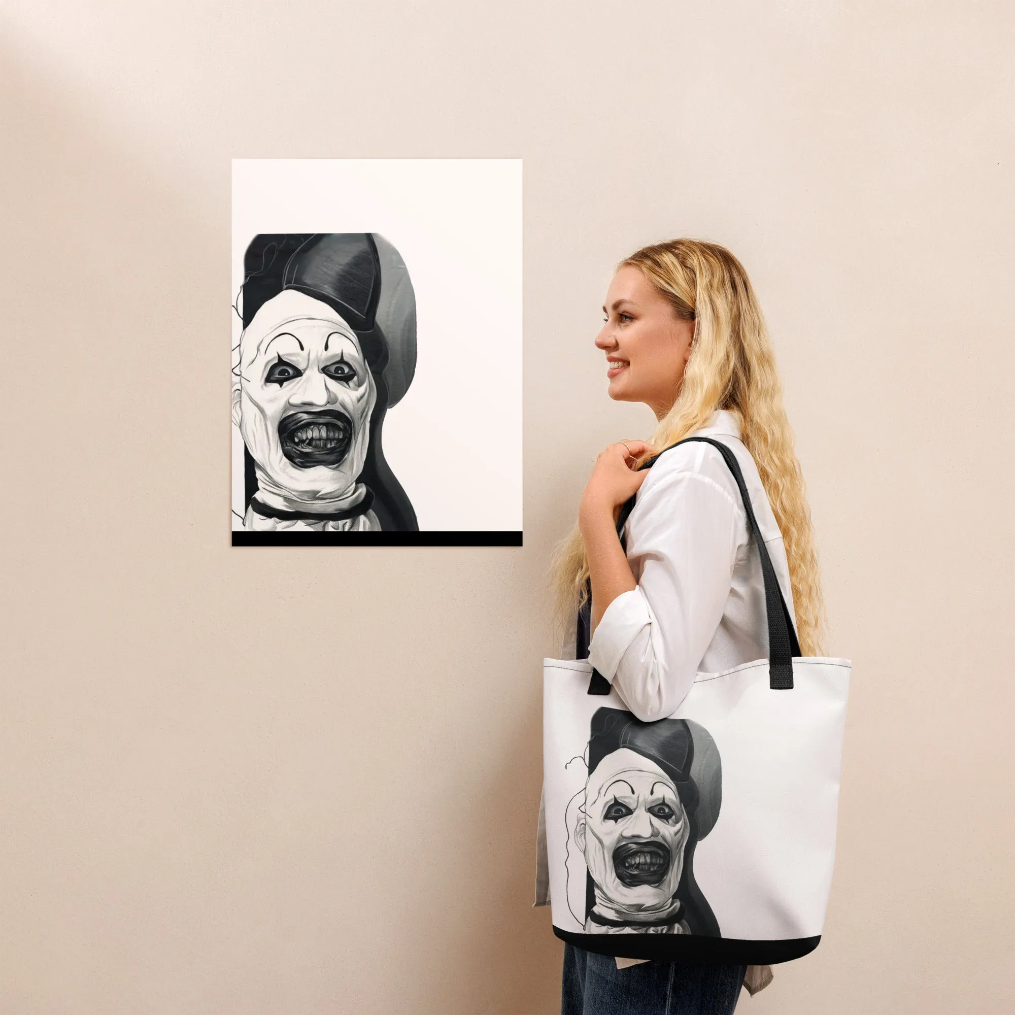 Spooky Clown Halloween Tote Bag