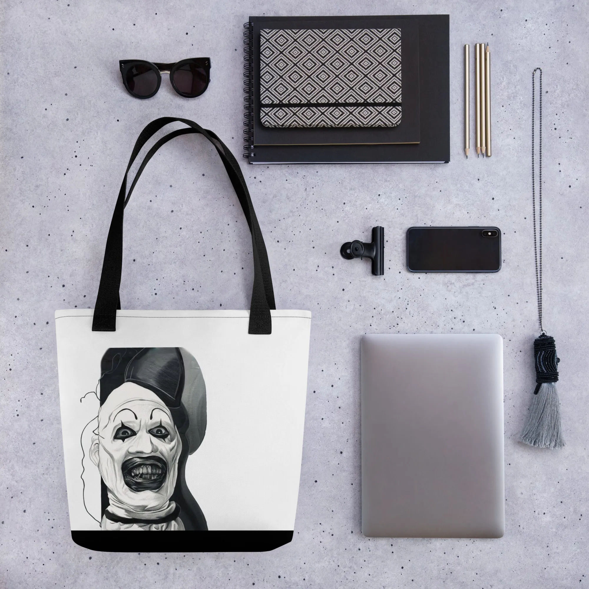 Spooky Clown Halloween Tote Bag