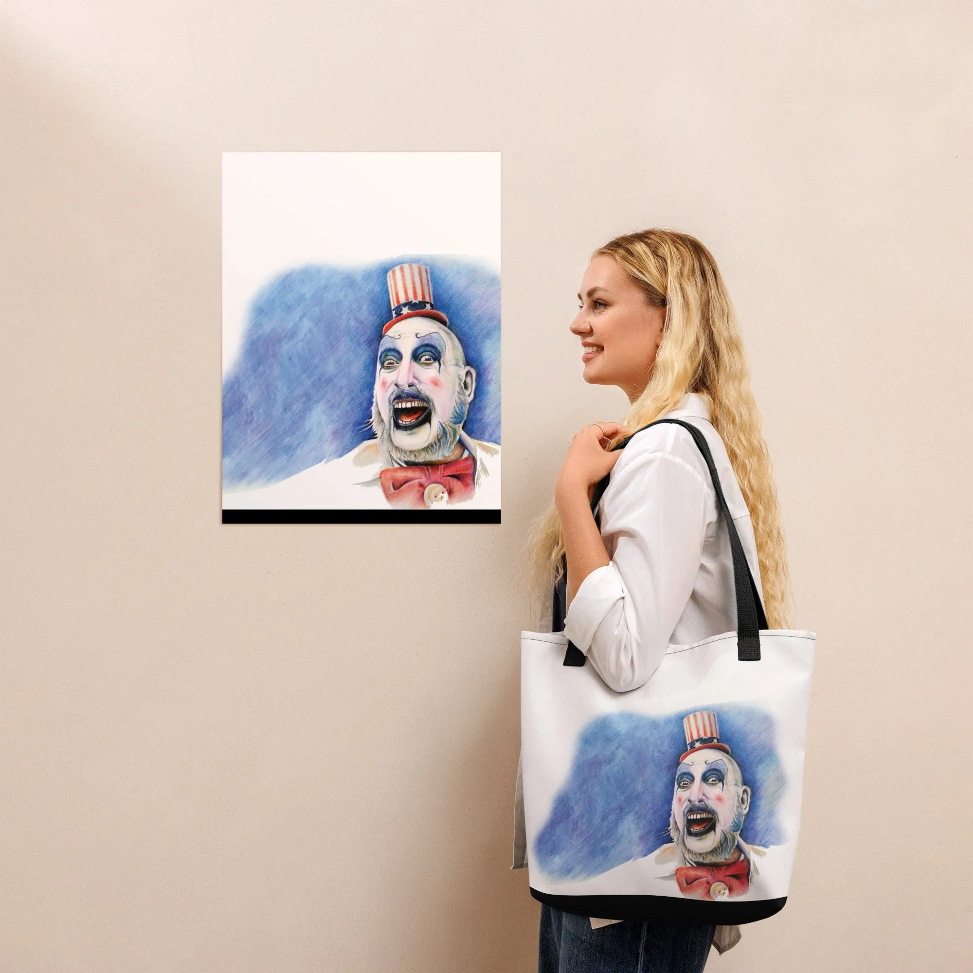Spooky Clown Halloween Tote Bag