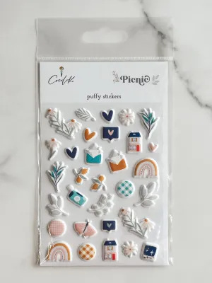 Spring Picnic Puffy Stickers