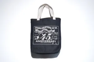 Studio D'Artisan "Piggy" Indigo Denim Totebag (Ivory)