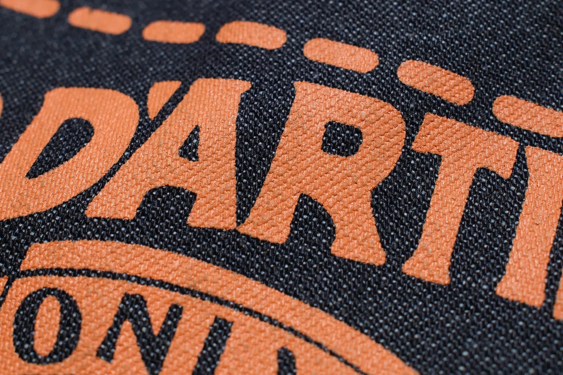 Studio D'Artisan "Piggy" Indigo Denim Totebag (Orange)