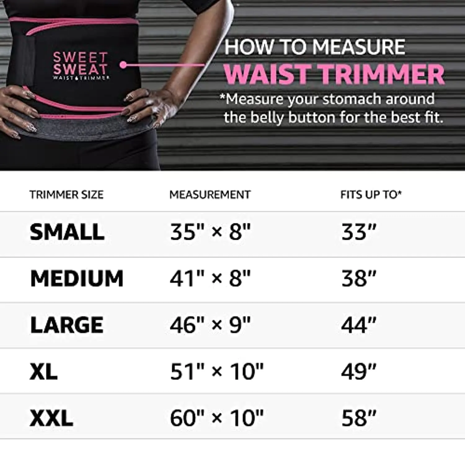 Sweet Sweat Waist Trimmer - Premium Waist Trainer Belt for Women & Men