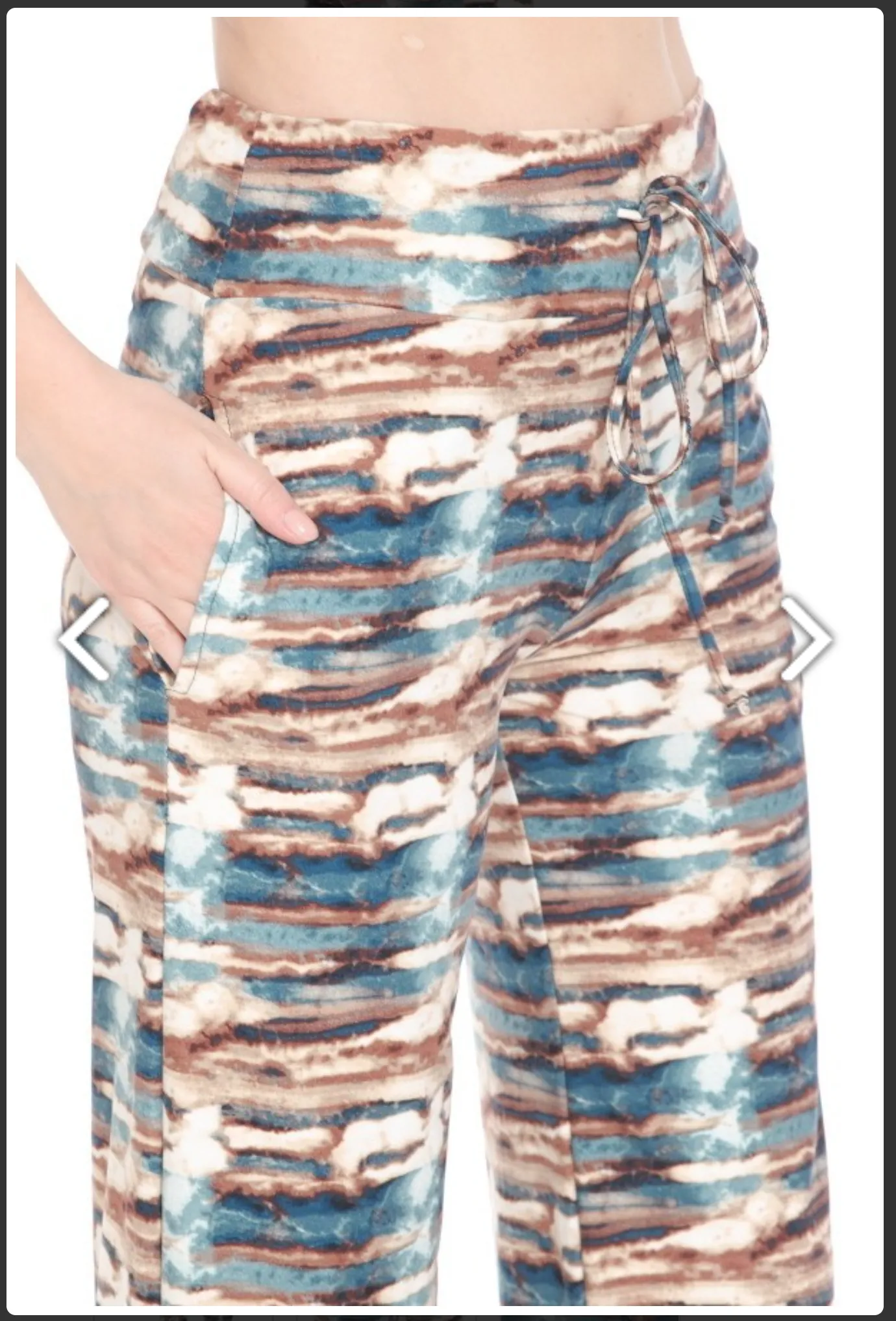 Tan, Teal & Creme Lounge Pants