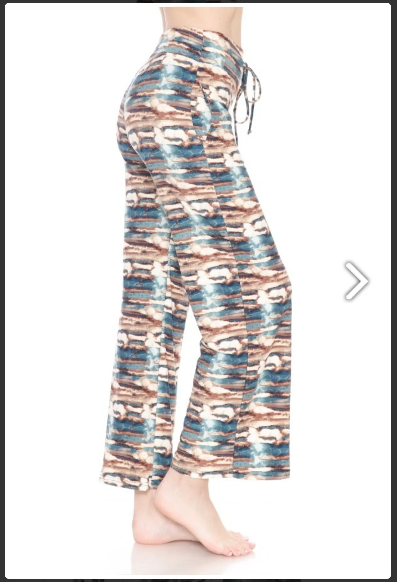 Tan, Teal & Creme Lounge Pants