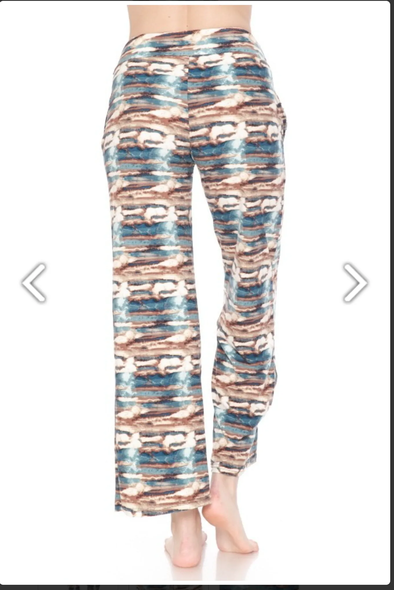 Tan, Teal & Creme Lounge Pants