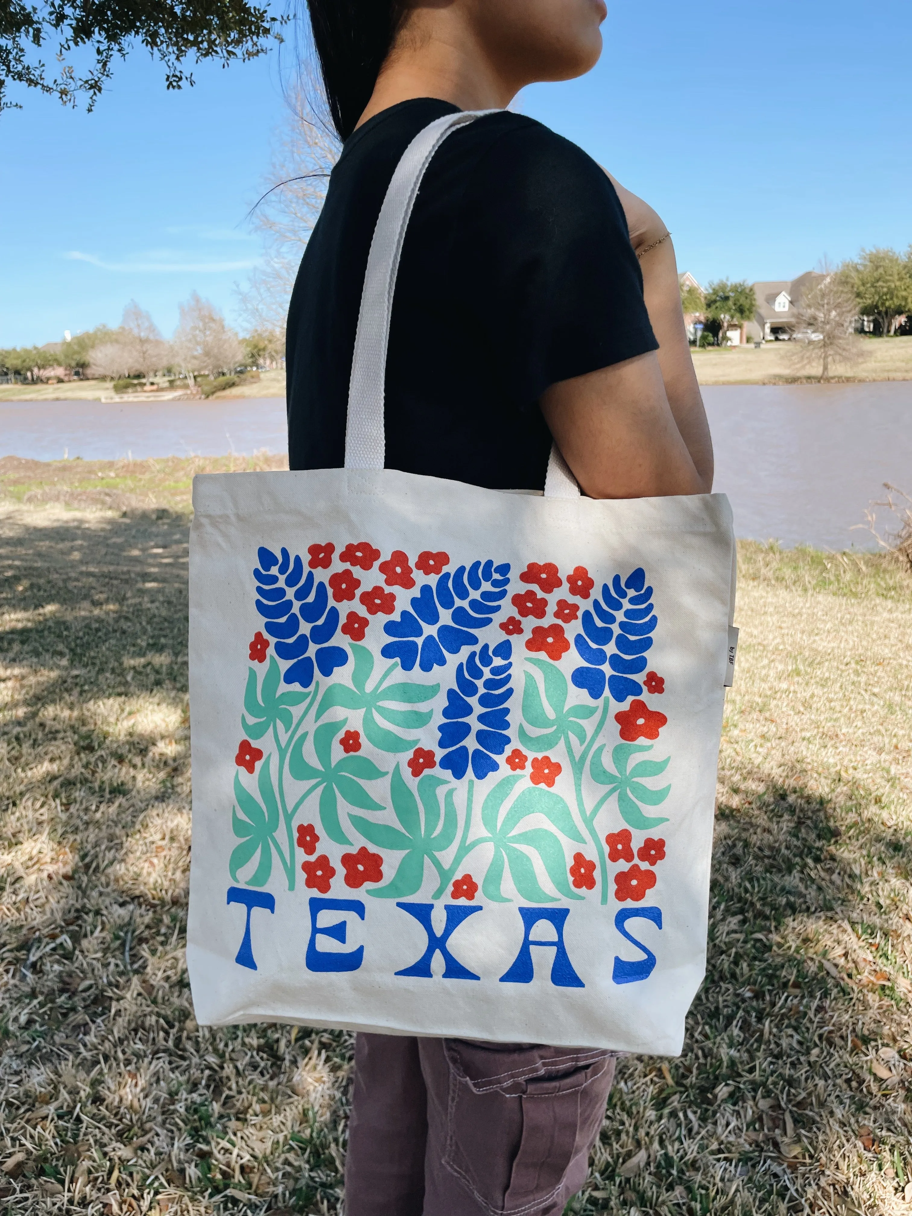 Texas Bluebonnets Canvas Tote