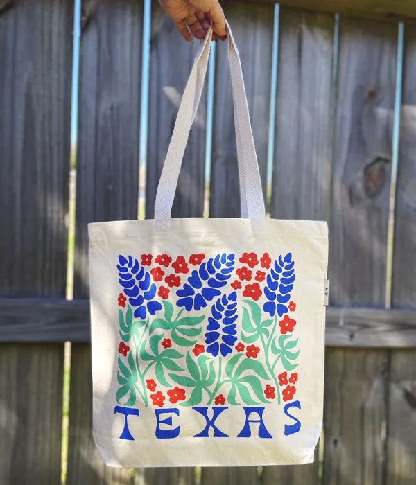 Texas Bluebonnets Canvas Tote