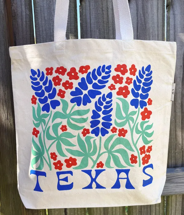 Texas Bluebonnets Canvas Tote