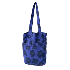 The Petite Tote - Celeste - Faded Black - Rave Blue