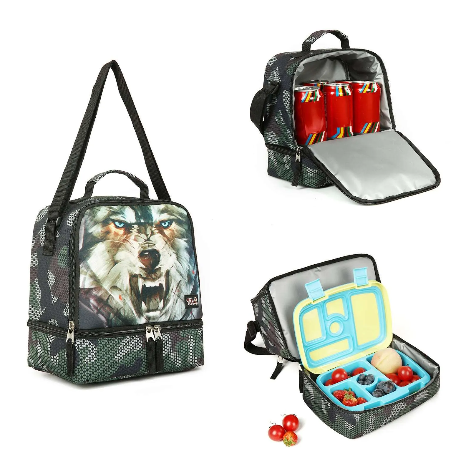 Tilami Alpha Wolf Kids Lunch Bag Waterproof Cooler Bag