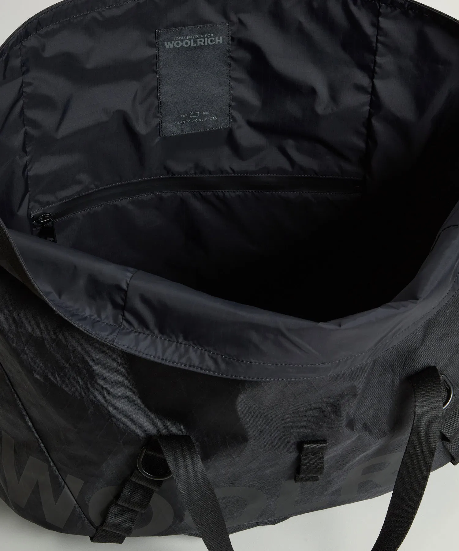 Todd Snyder x Woolrich Rolltop Duffle Bag in Black