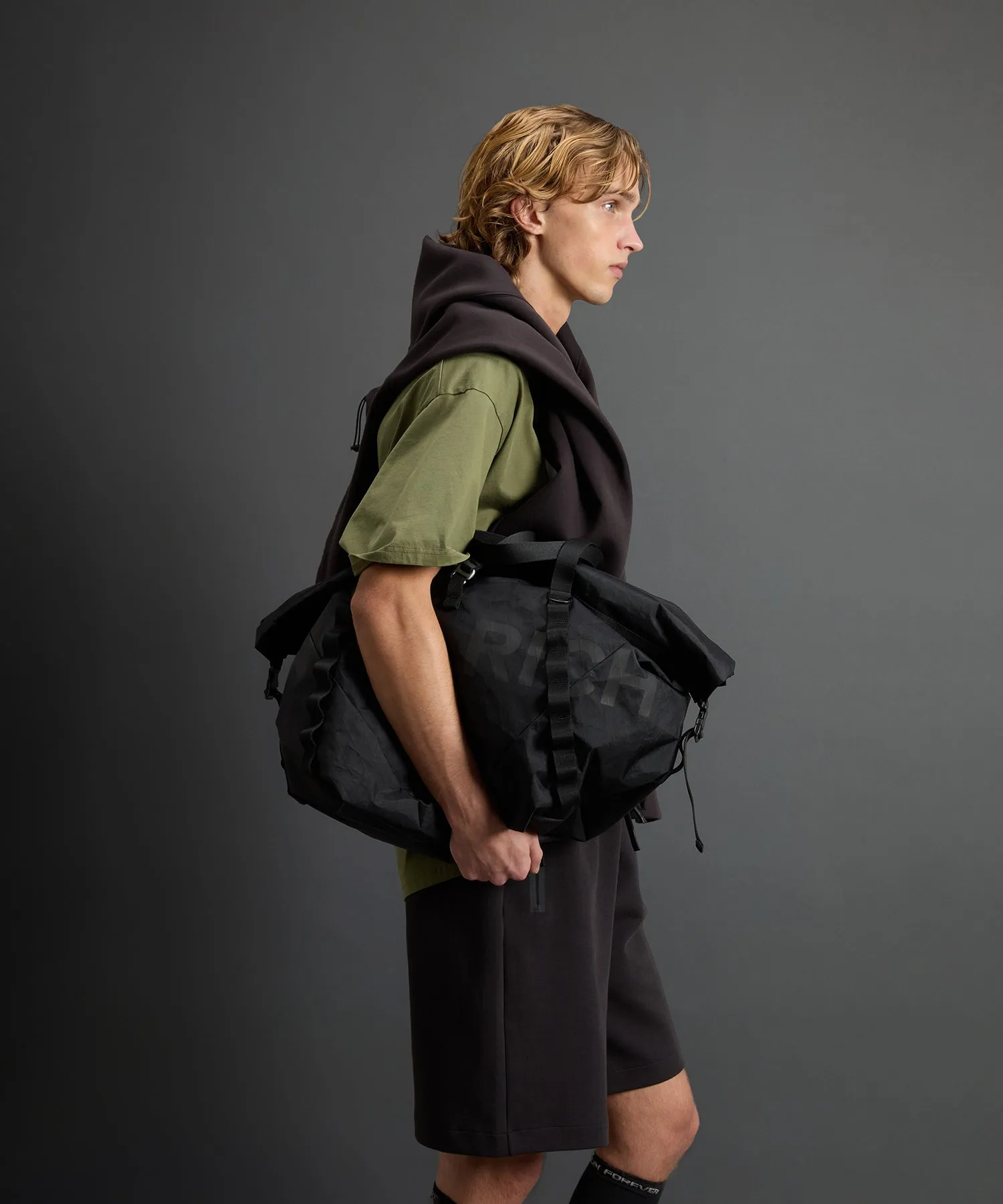Todd Snyder x Woolrich Rolltop Duffle Bag in Black