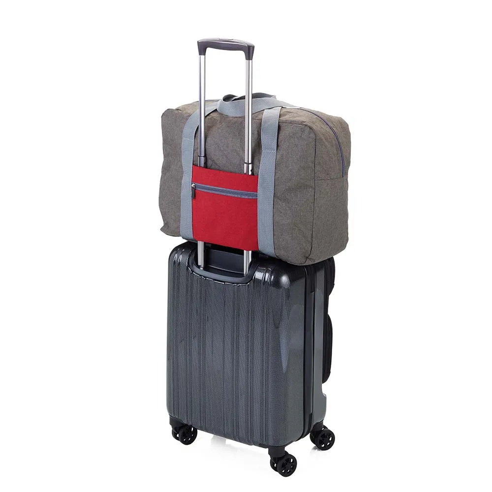 Troika Foldable Travel Bag 24l - Grey & Red