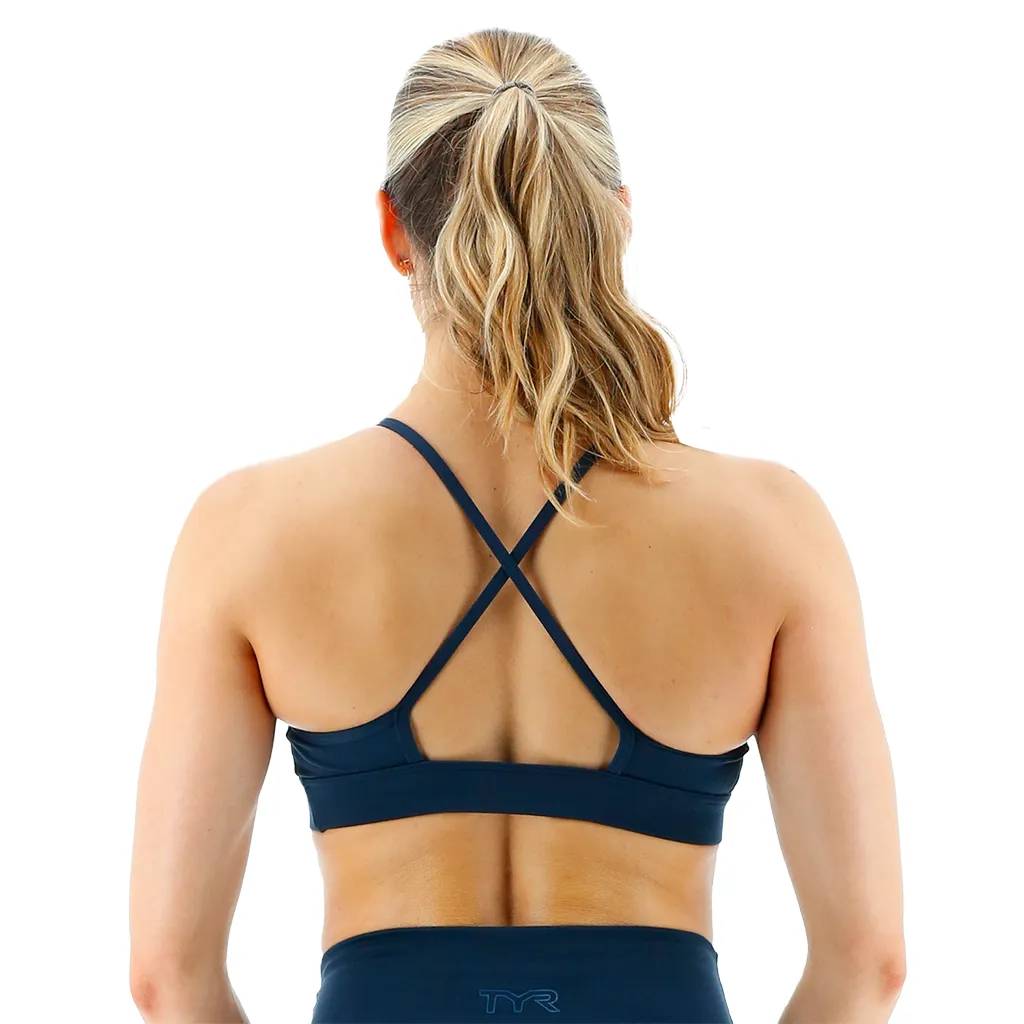 TYR Womens High Neck Sports Bra - Total Eclipse