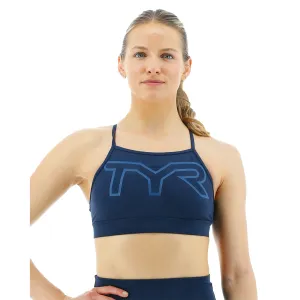TYR Womens High Neck Sports Bra - Total Eclipse