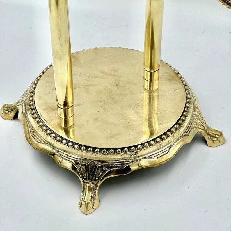 Unlacquered Brass Freestanding Antique Style Tub Filler Faucet - Solid Brass Bathtub Faucet