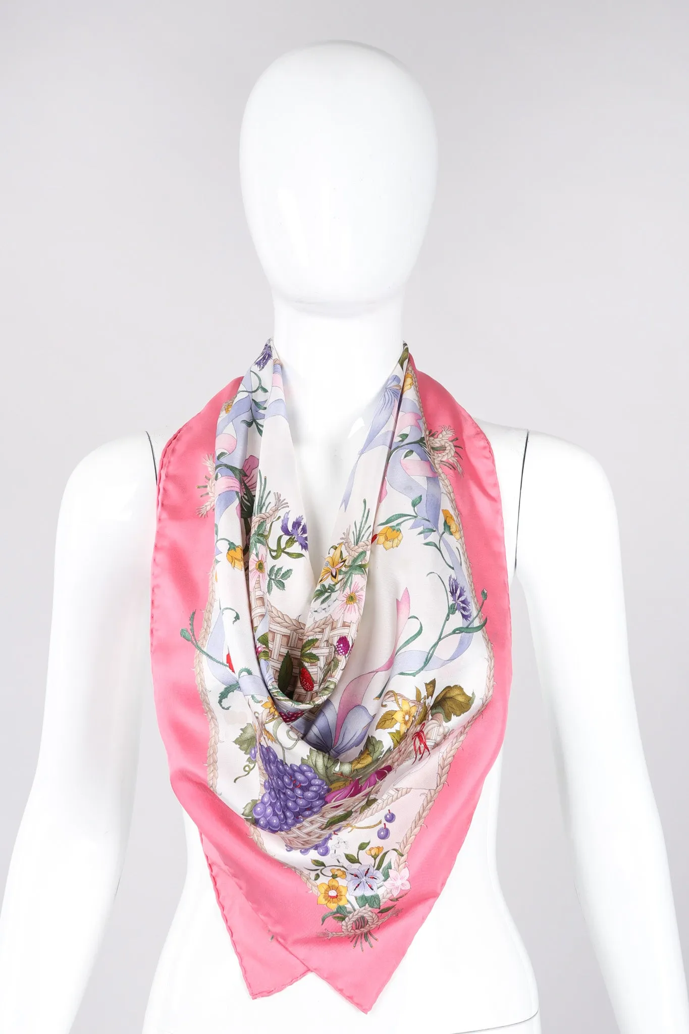 Vittorio Accornero Floral Butterfly Scarf