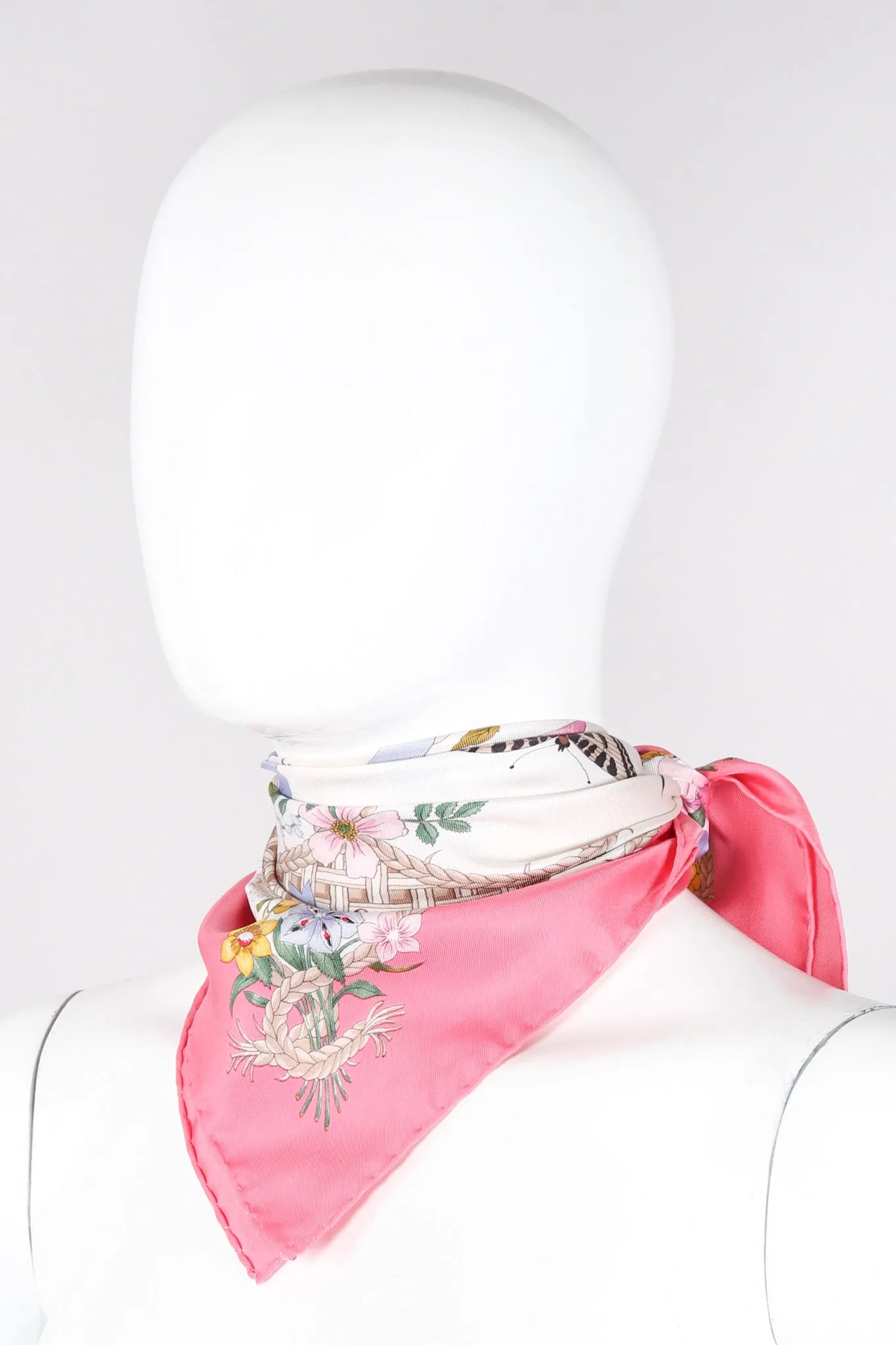 Vittorio Accornero Floral Butterfly Scarf