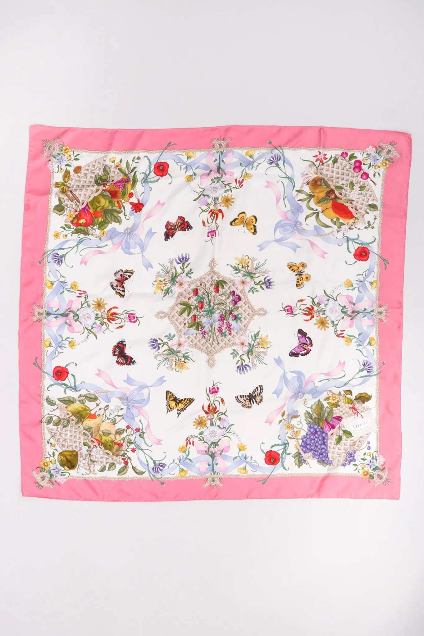 Vittorio Accornero Floral Butterfly Scarf