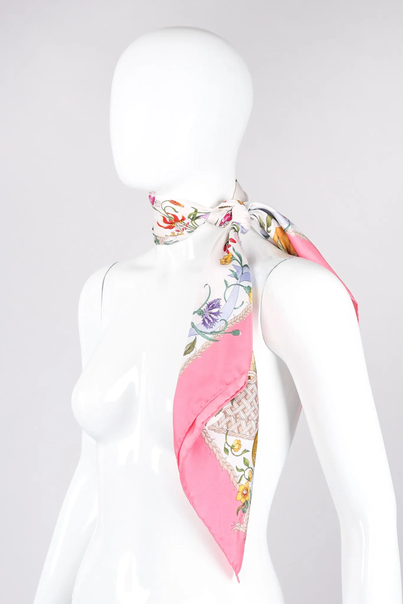 Vittorio Accornero Floral Butterfly Scarf