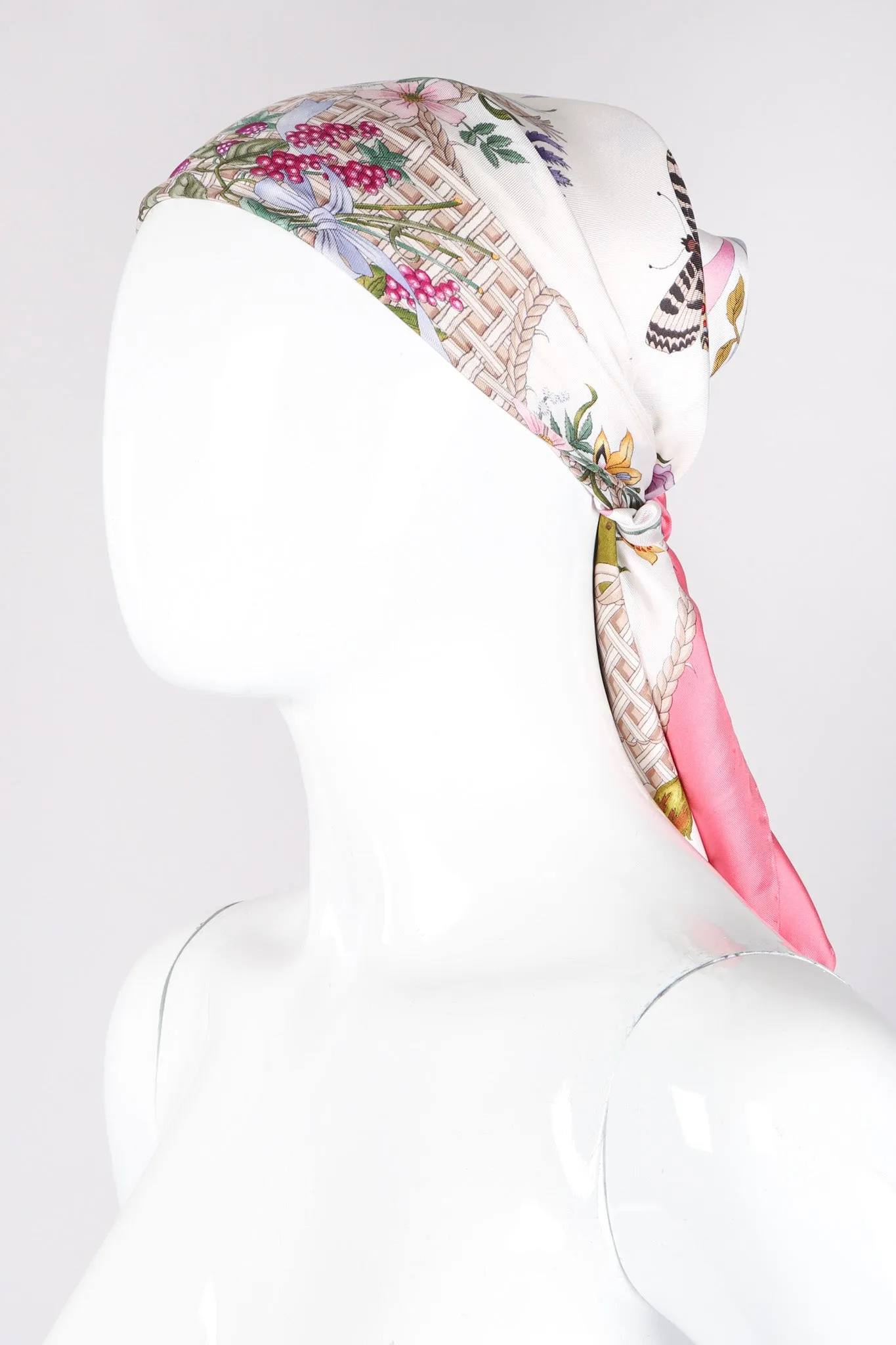 Vittorio Accornero Floral Butterfly Scarf