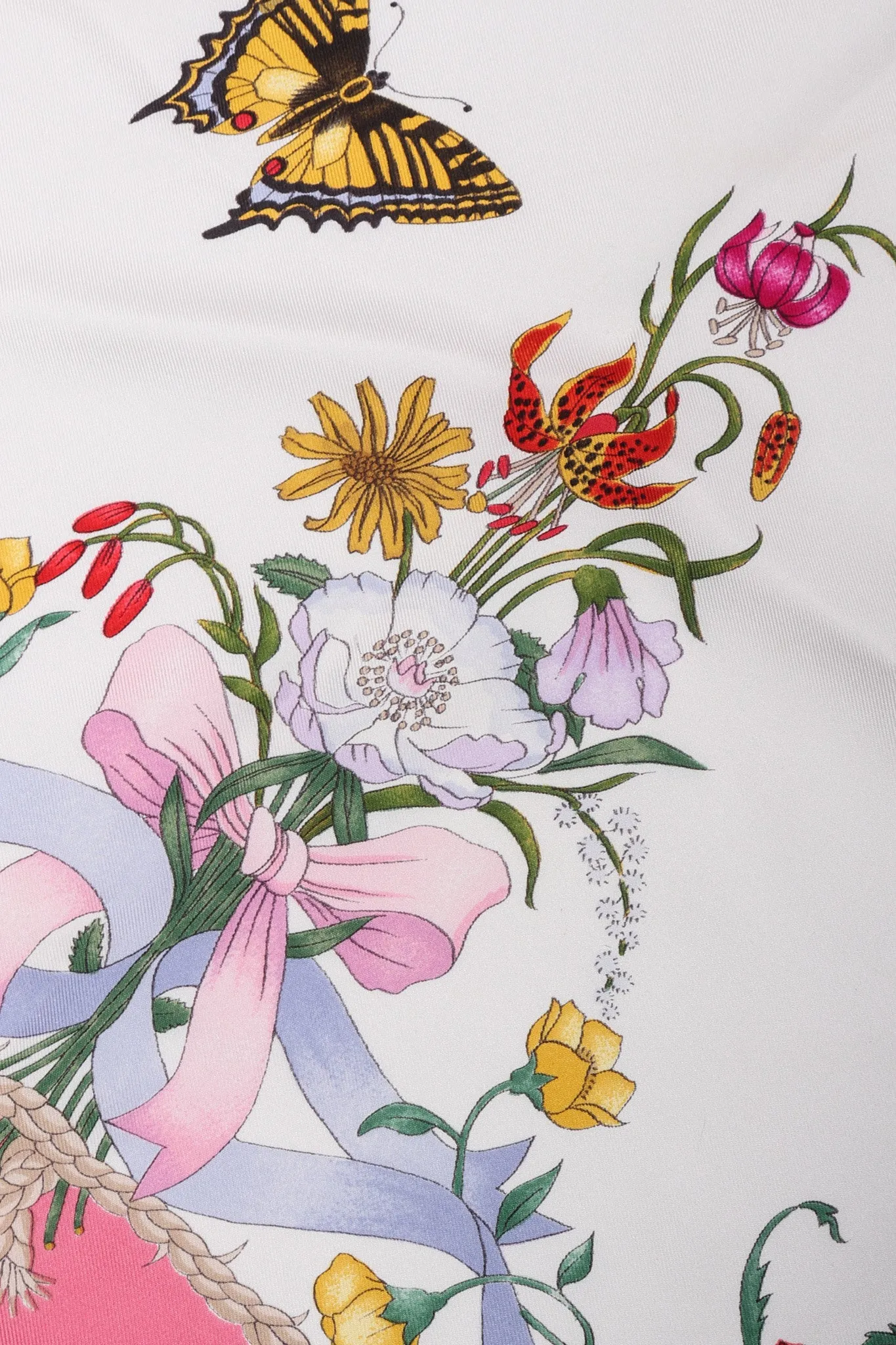 Vittorio Accornero Floral Butterfly Scarf