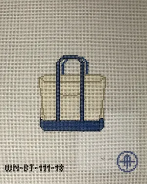 *Wheelhaus Needlepoint BT111- Blue Tote - 18 mesh