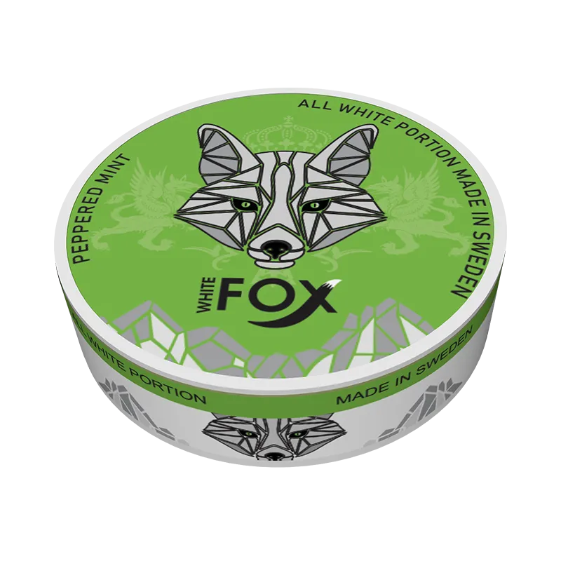 White Fox Peppered Mint Nicotine Pouches (20pcs/Can)