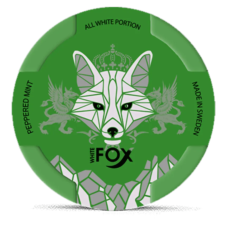 White Fox Peppered Mint Nicotine Pouches (20pcs/Can)